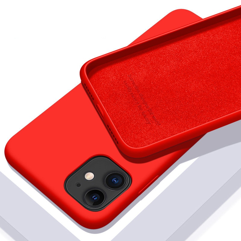 Solid Color Soft Silicone Case for iPhone