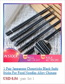 5 Pairs Japanese Chinese Chopsticks For Eating Food Sushi Sticks Reusable Alloy Korean Chopsticks Set Healthy Kitchen Tableware