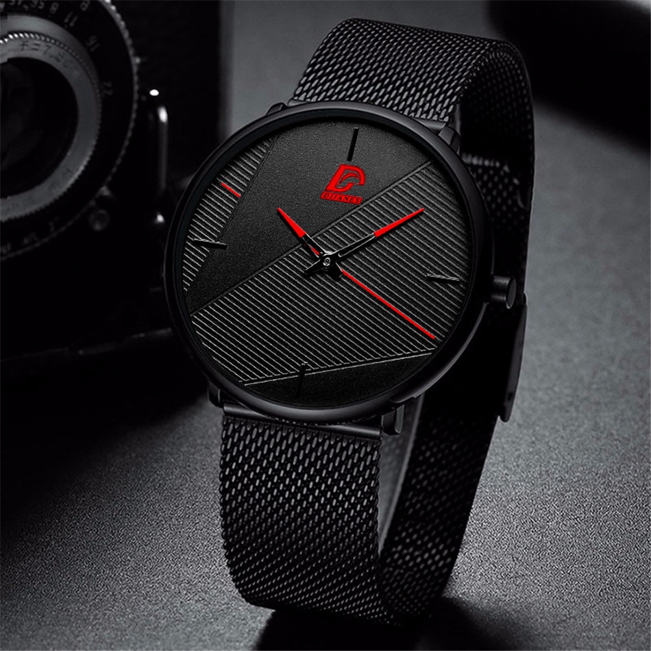 reloj hombre Watches Mens 2022 Minimalist Men's Fashion Ultra-thin Watch Simple Men Business Quartz Wristwatch relogio masculino